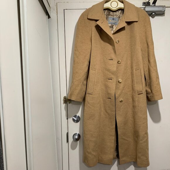 VINTAGE AQUASCUTUM CAMEL HAIR TRENCH COATS SIZE L - Picture 1 of 16